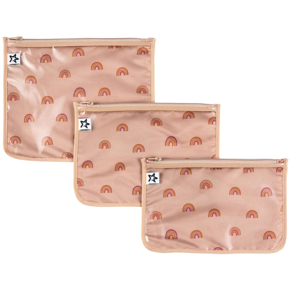 Mess-proof Travel Bags, Airline Compliant, Zipper Closure, Clear Front Pouch,☺️